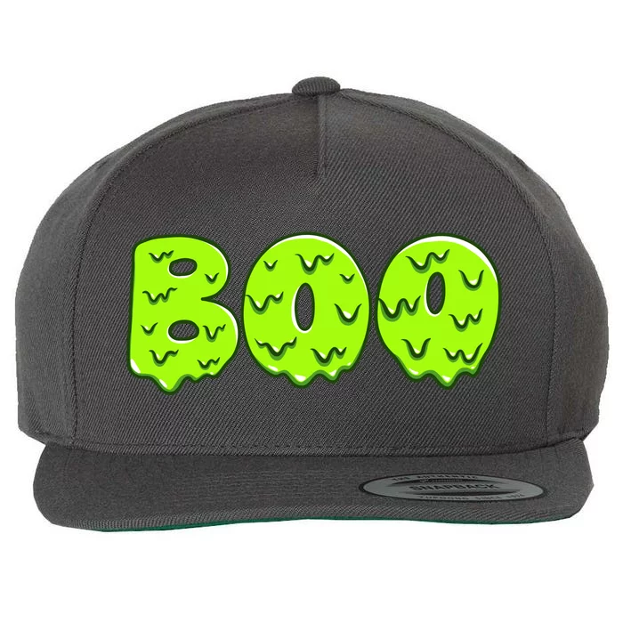 Boo Halloween Slime Wool Snapback Cap