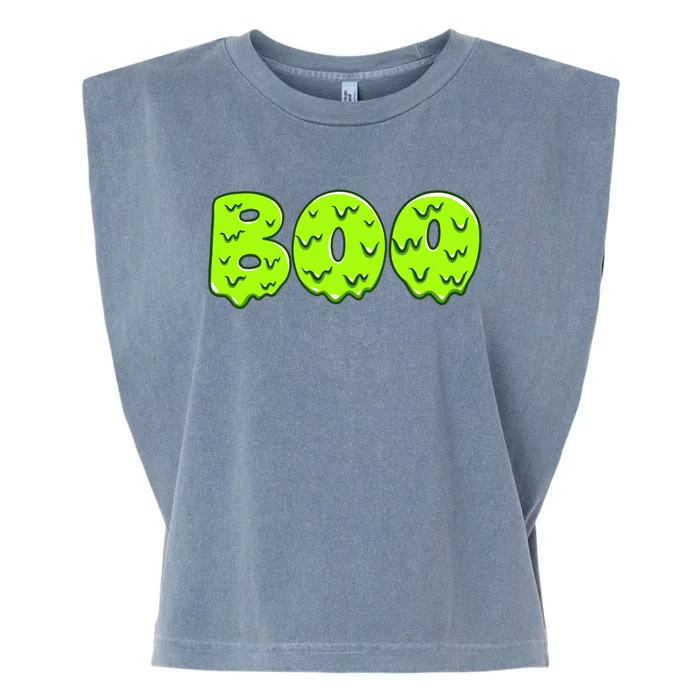 Boo Halloween Slime Garment-Dyed Women's Muscle Tee