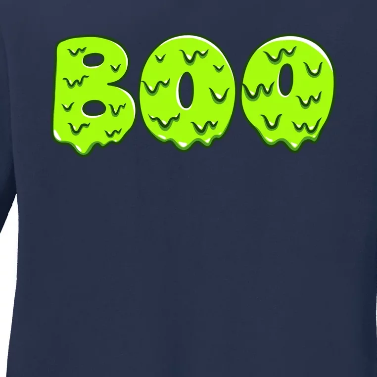 Boo Halloween Slime Ladies Long Sleeve Shirt