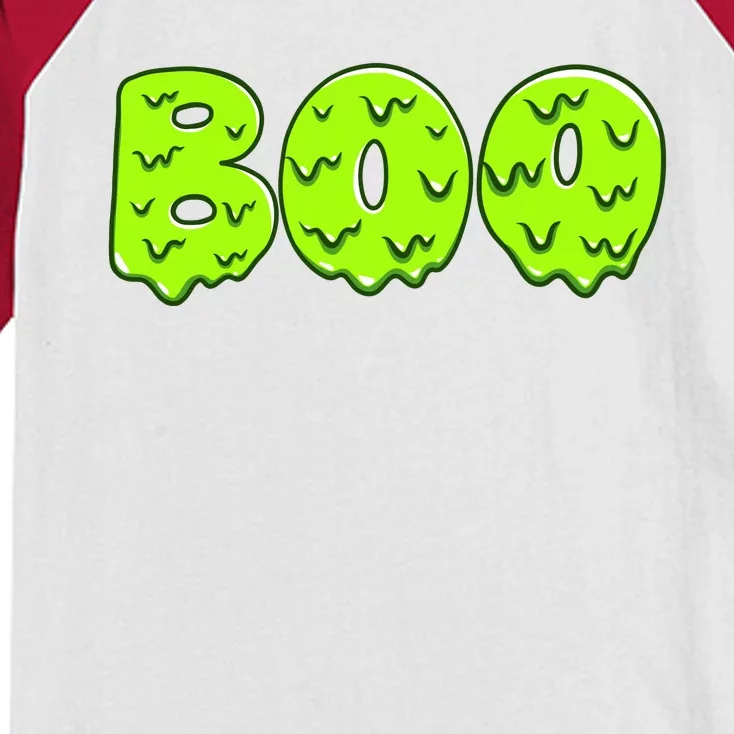 Boo Halloween Slime Kids Colorblock Raglan Jersey