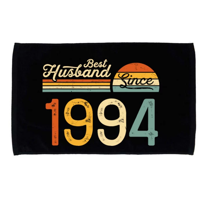 Best Husband Since 1994 Retro 30th Wedding Anniversary Microfiber Hand Towel