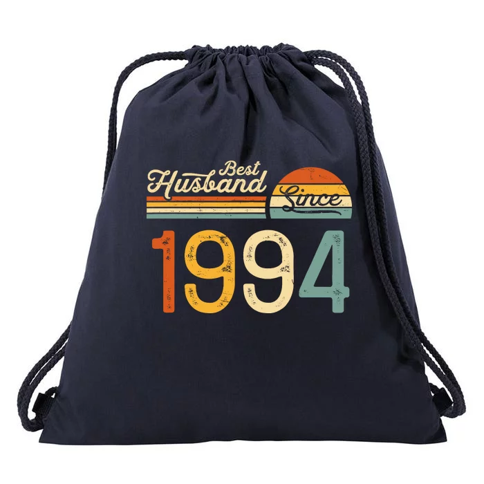 Best Husband Since 1994 Retro 30th Wedding Anniversary Drawstring Bag