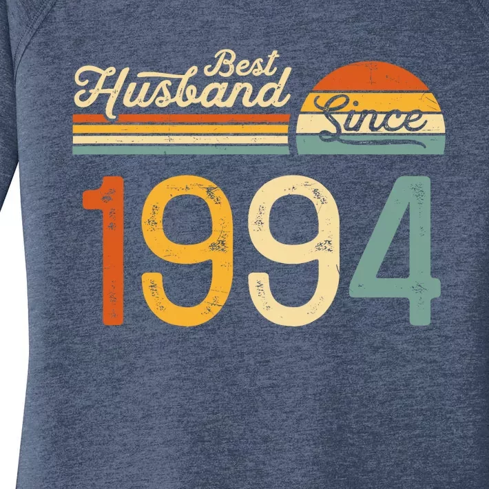 Best Husband Since 1994 Retro 30th Wedding Anniversary Women's Perfect Tri Tunic Long Sleeve Shirt