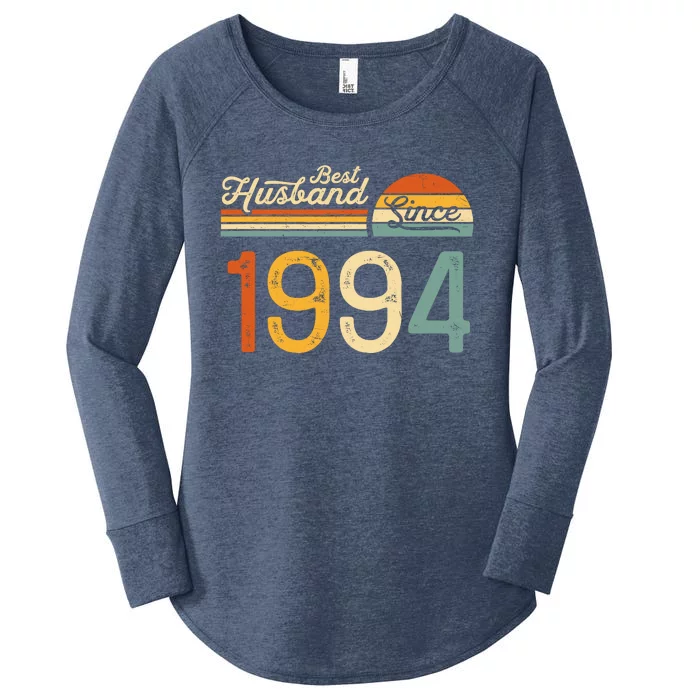 Best Husband Since 1994 Retro 30th Wedding Anniversary Women's Perfect Tri Tunic Long Sleeve Shirt