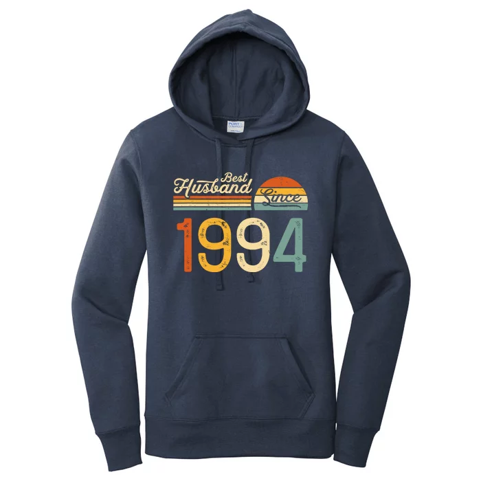 Best Husband Since 1994 Retro 30th Wedding Anniversary Women's Pullover Hoodie