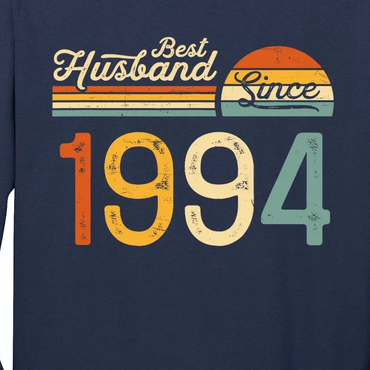 Best Husband Since 1994 Retro 30th Wedding Anniversary Tall Long Sleeve T-Shirt