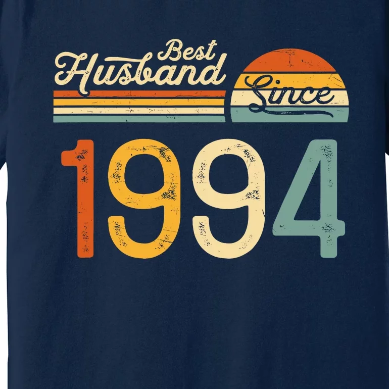 Best Husband Since 1994 Retro 30th Wedding Anniversary Premium T-Shirt