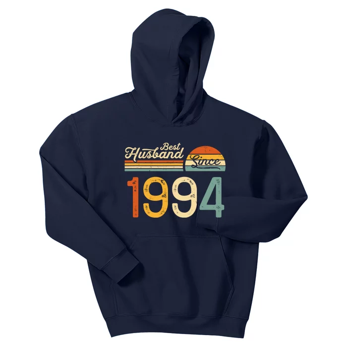 Best Husband Since 1994 Retro 30th Wedding Anniversary Kids Hoodie