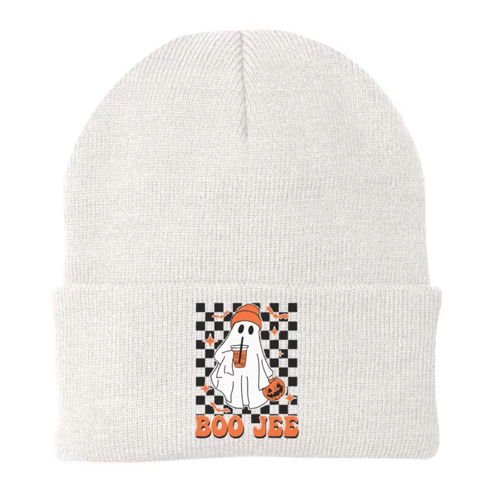 BooJee Halloween Spooky Season Cute Ghost Boujee Boogee Knit Cap Winter Beanie