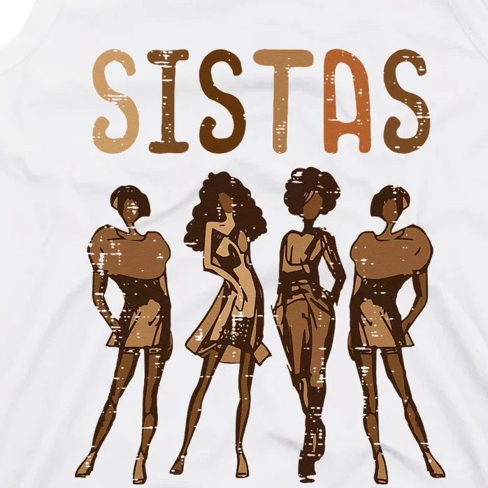 Black History Sistas Melanin Pride African American Tank Top