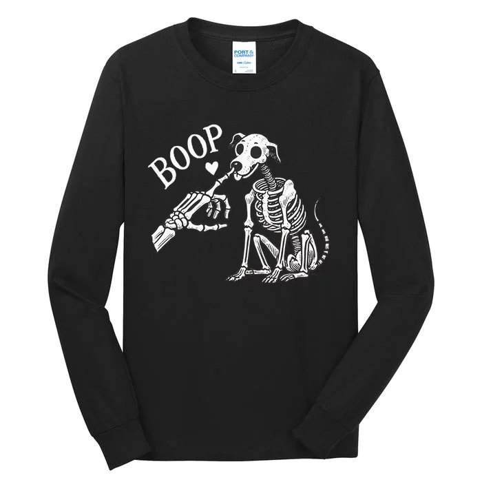 Boop Hand Skeleton And Dog Tall Long Sleeve T-Shirt