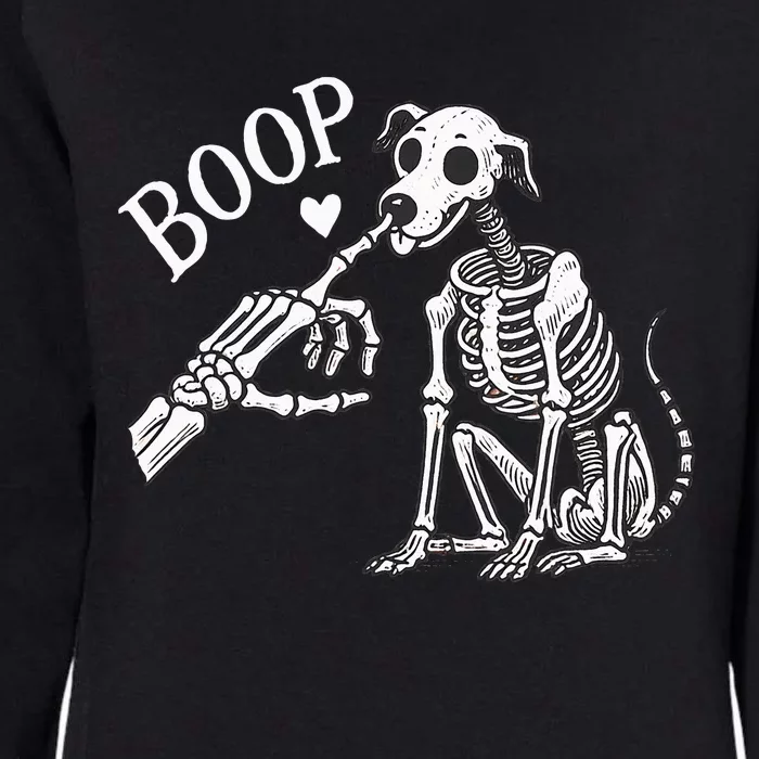 Boop Hand Skeleton And Dog Womens California Wash Sweatshirt