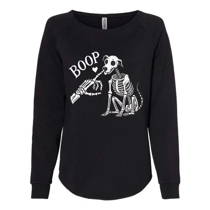 Boop Hand Skeleton And Dog Womens California Wash Sweatshirt