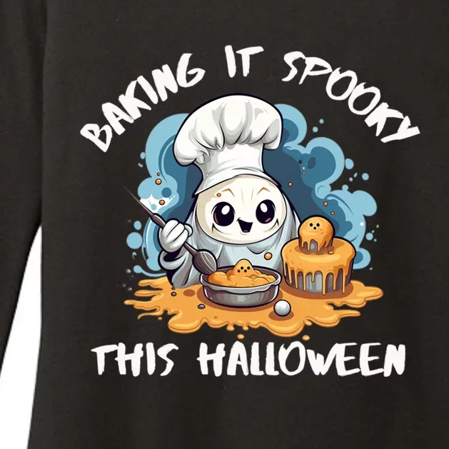 Baking Halloween Season Trick Or Treat Chef Spooky Baker Gift Womens CVC Long Sleeve Shirt