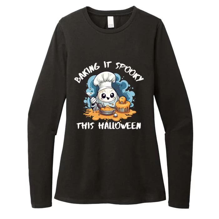 Baking Halloween Season Trick Or Treat Chef Spooky Baker Gift Womens CVC Long Sleeve Shirt