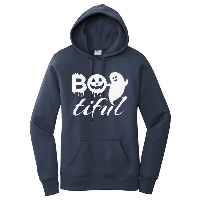 Bootiful Halloween Scary Creepy Spooky Pumpkin Women's Pullover Hoodie