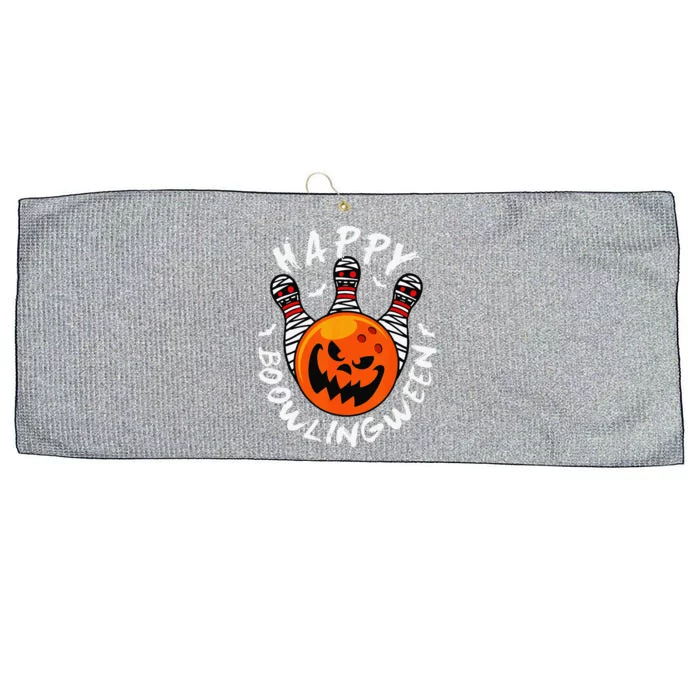 Bowling Halloween Spooky Happy BOOlingween Large Microfiber Waffle Golf Towel