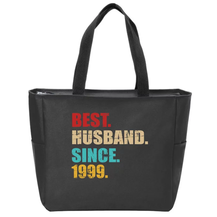 Best Husband Since 1999 For 25th Silver Wedding Anniversary Zip Tote Bag