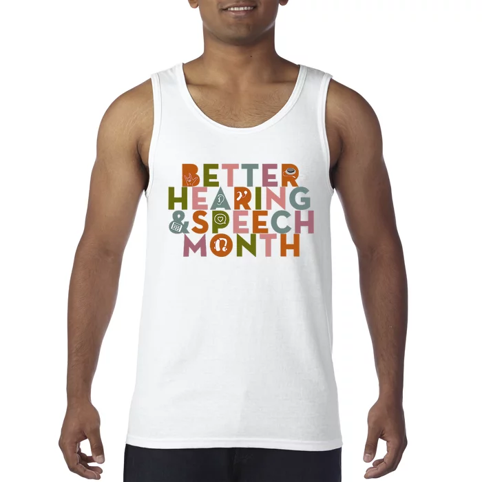 Better Hearing & Speech Month Proud Speech Pathologist SLP Tank Top