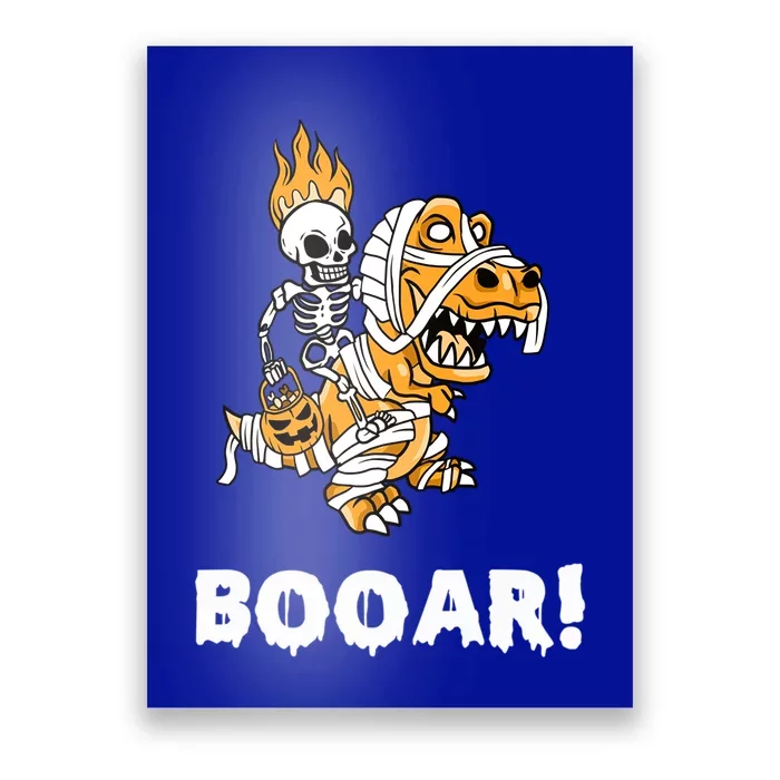 Booar Halloween Skeleton Dino TRex Halloween Dinosaur Gift Poster