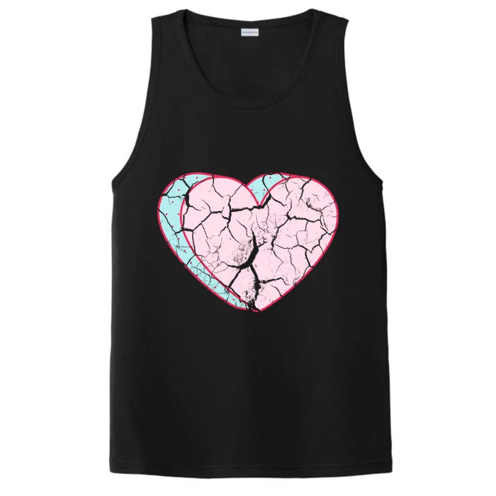 Broken Heart Single Awareness Anti Valentines Day Meaningful Gift Performance Tank