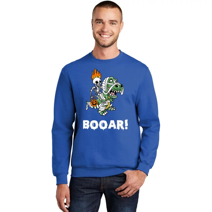 Booar Halloween Skeleton Dino TRex Halloween Dinosaur Gift Tall Sweatshirt