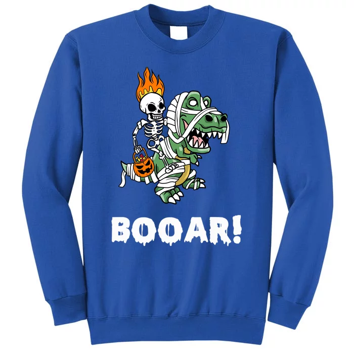 Booar Halloween Skeleton Dino TRex Halloween Dinosaur Gift Tall Sweatshirt