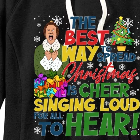 Buddy Ho#Bbs The Best Way To Spread Christmas Is Cheer Sining Loud Women's Fleece Hoodie