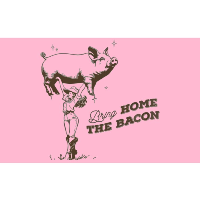 Bring Home The Bacon Country Western Cowgirl Bumper Sticker