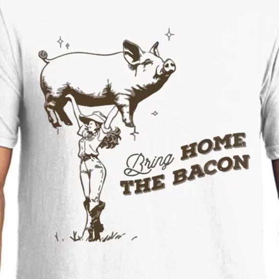 Bring Home The Bacon Country Western Cowgirl Pajama Set