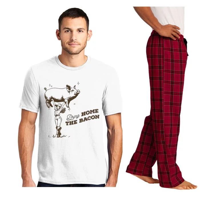 Bring Home The Bacon Country Western Cowgirl Pajama Set