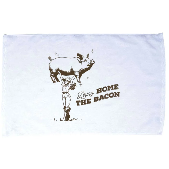 Bring Home The Bacon Country Western Cowgirl Microfiber Hand Towel