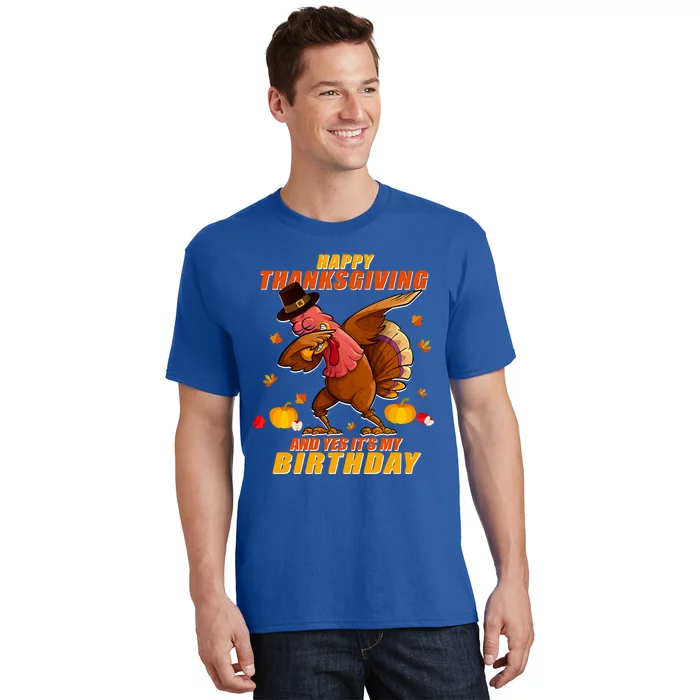 Birthday Happy Thanksgiving Dabbing Turkey Dab Gift T-Shirt