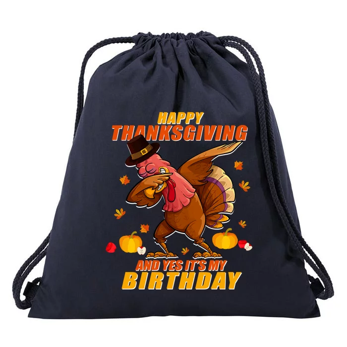 Birthday Happy Thanksgiving Dabbing Turkey Dab Gift Drawstring Bag