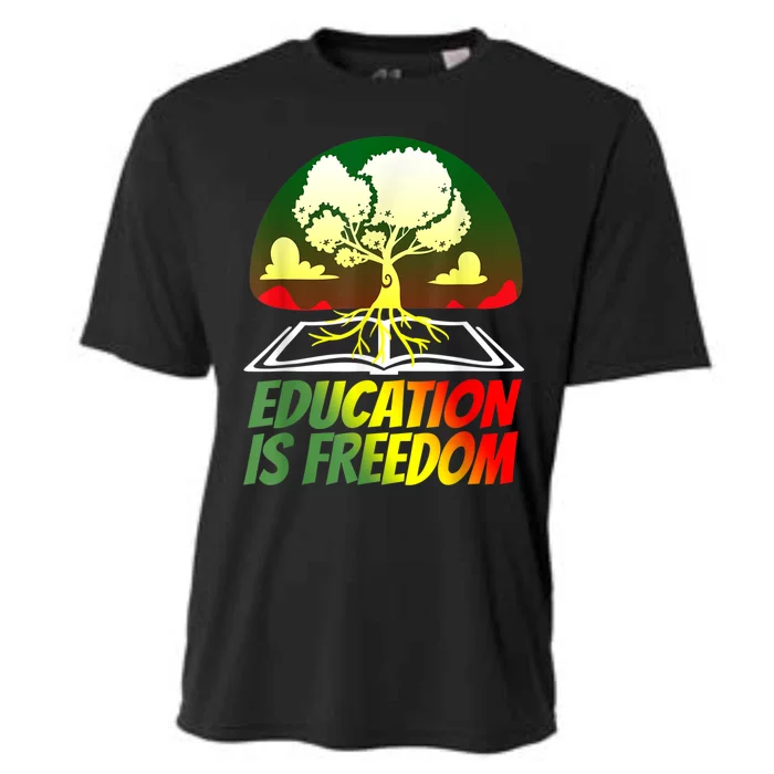 Black History T Shirts For Women Men Education Is Freedom Cooling Performance Crew T-Shirt