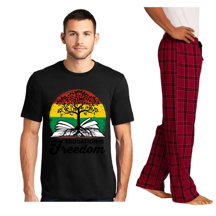 Black History Teacher Education Is Freedom Bhm African Pride Funny Gift Pajama Set