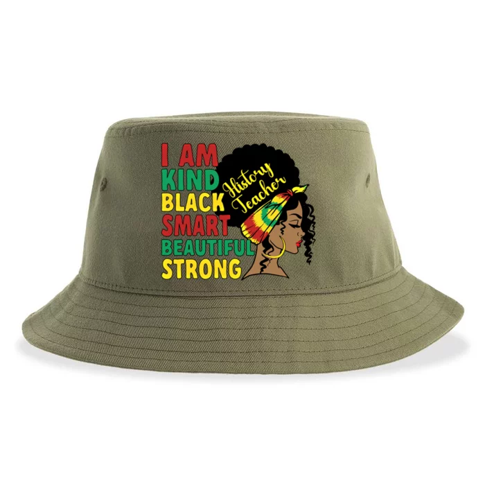 Black History Teacher History Teaching African American Gift Sustainable Bucket Hat