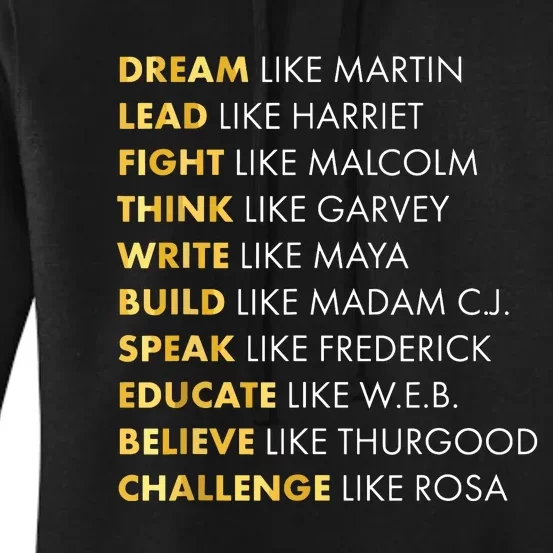 Black History T Dream Like Martin T Women's Pullover Hoodie