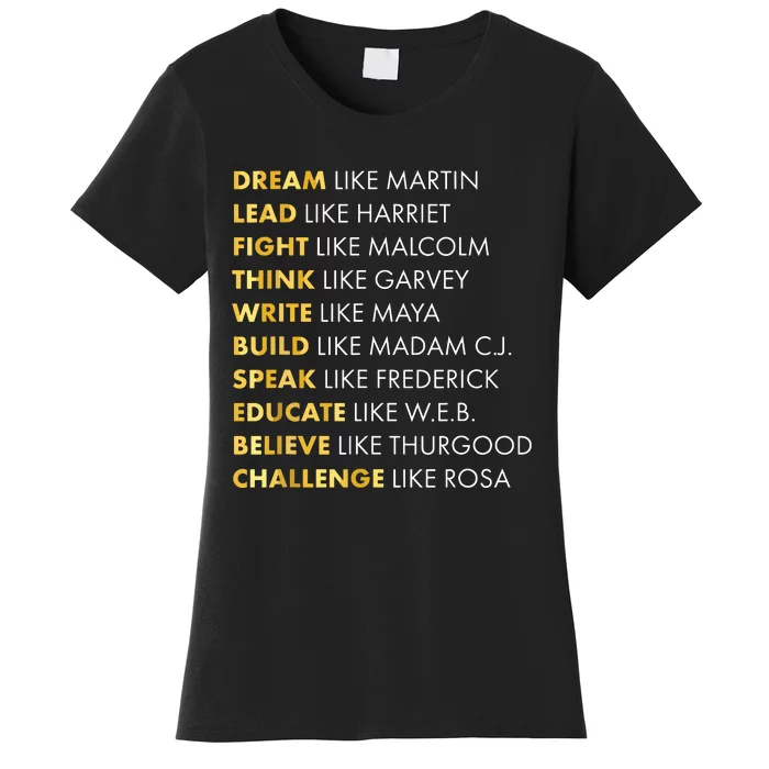 Black History T Dream Like Martin T Women's T-Shirt