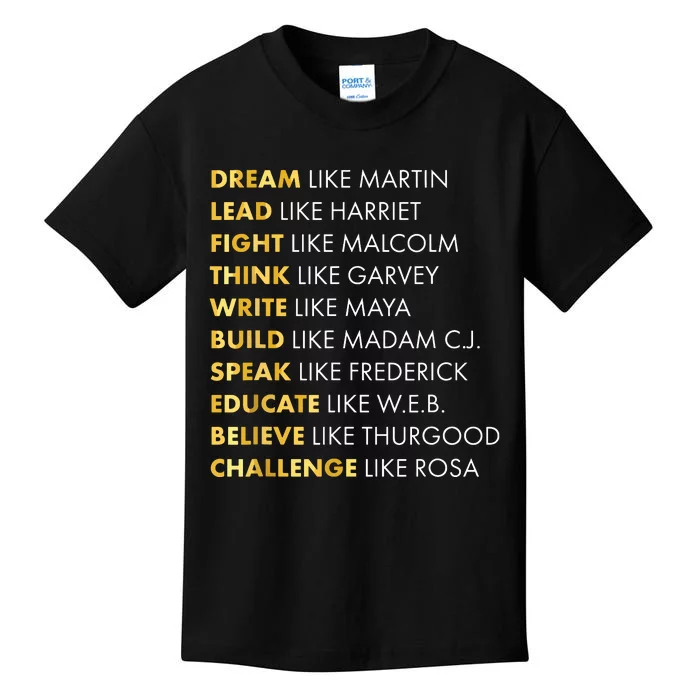 Black History T Dream Like Martin T Kids T-Shirt