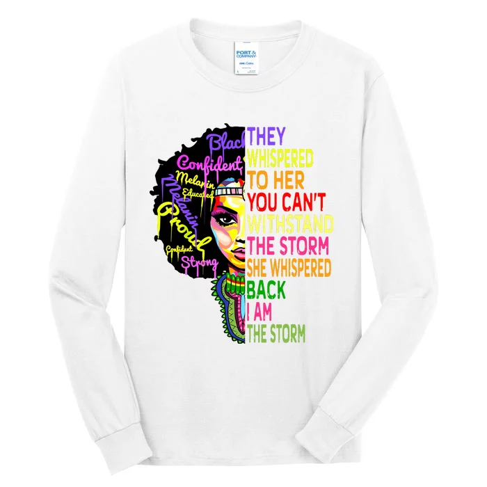 Black History T Shirts For Women I Am The Storm Juneteenth Tall Long Sleeve T-Shirt