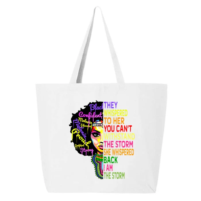 Black History T Shirts For Women I Am The Storm Juneteenth 25L Jumbo Tote