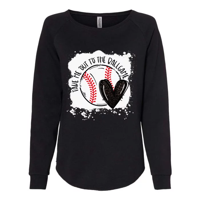 Ball Heart Take Me Out To Ball Game Ball Season Womens California Wash Sweatshirt