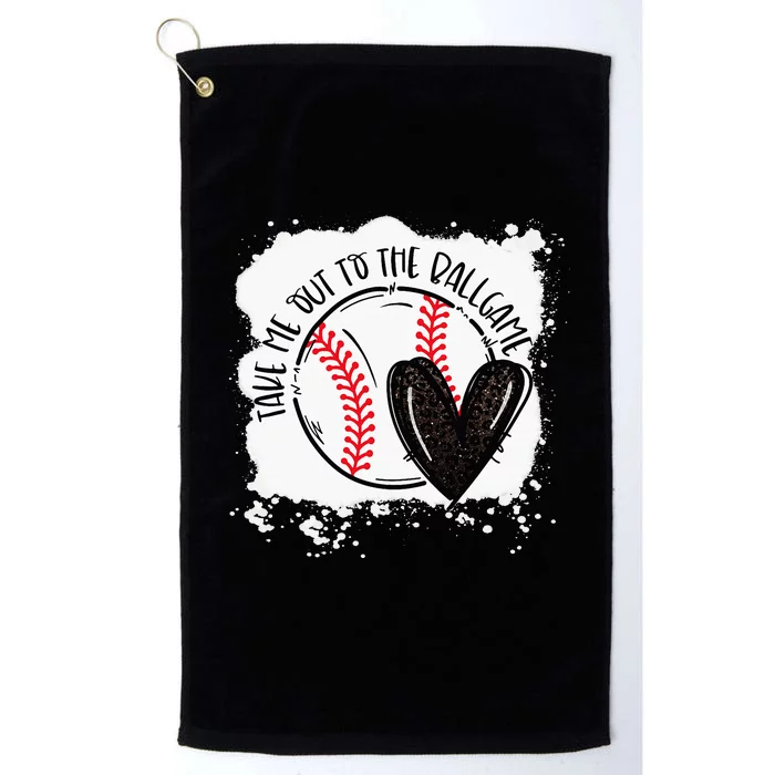 Ball Heart Take Me Out To Ball Game Ball Season Platinum Collection Golf Towel