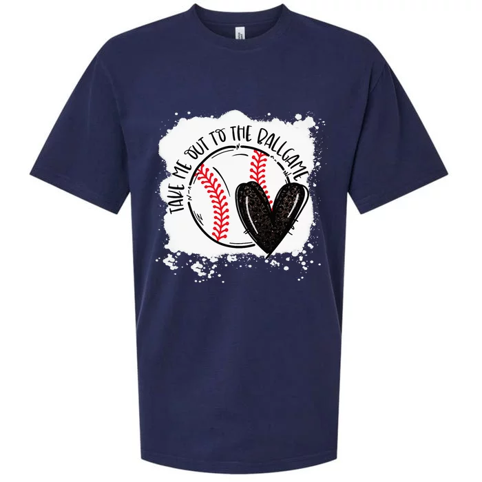 Ball Heart Take Me Out To Ball Game Ball Season Sueded Cloud Jersey T-Shirt