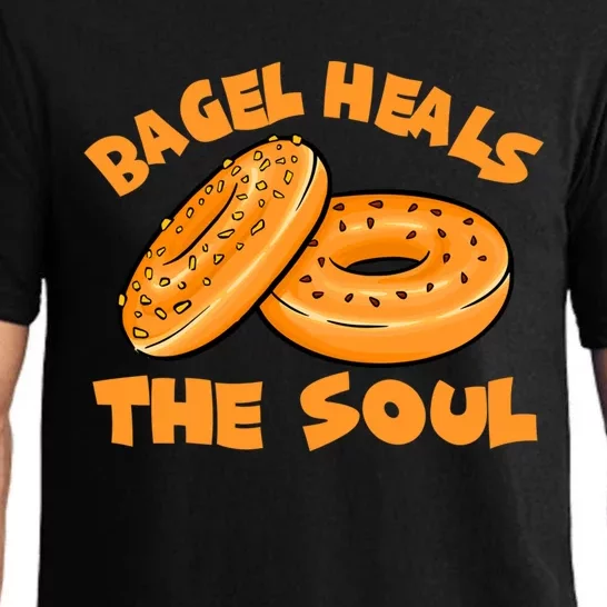 Bagel Heals The Soul Funny Baking Lovers Costume Funny Gift Pajama Set