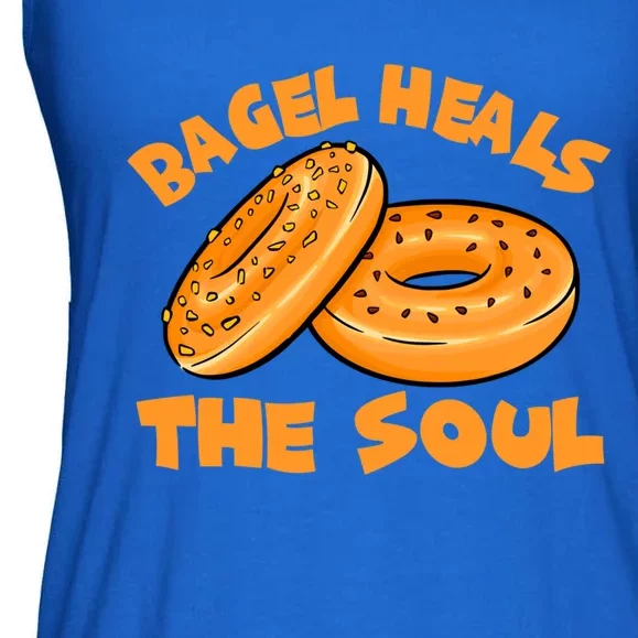 Bagel Heals The Soul Funny Baking Lovers Costume Funny Gift Ladies Essential Flowy Tank