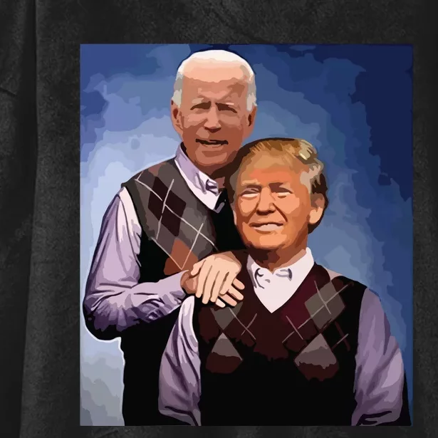 Biden Husband Trump Wife Hooded Wearable Blanket