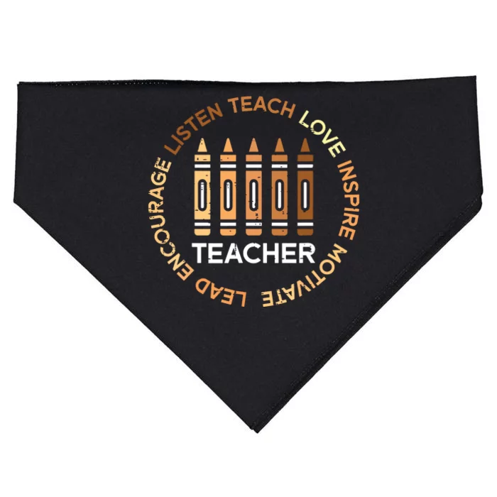 Black History Teacher Teach Love African American Women USA-Made Doggie Bandana