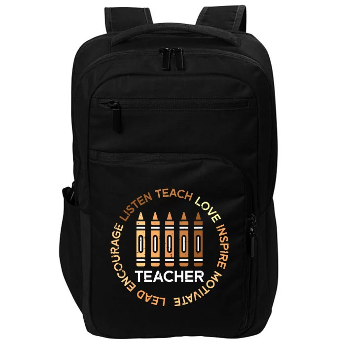 Black History Teacher Teach Love African American Women Impact Tech Backpack